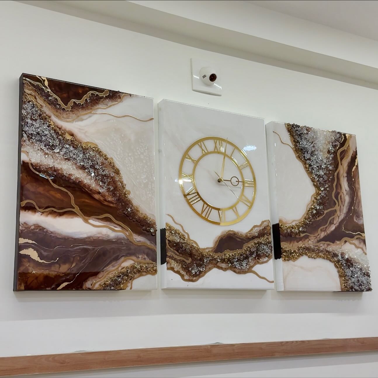 Brown Gold Wall Clock